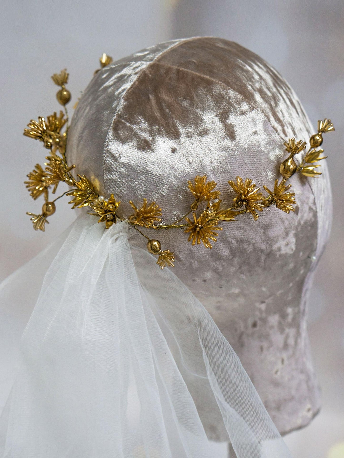 Golden Thistle Hair Vines - Set of 2