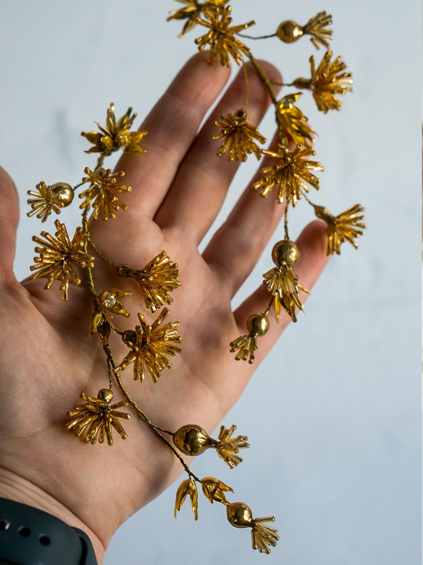 Gold Hair Vines with Flowers for the Perfect Bridal Touch