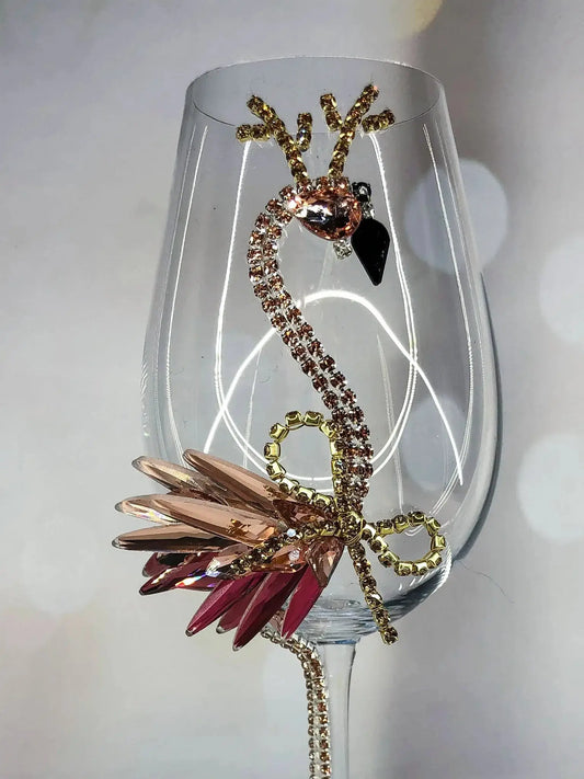Gilded Flamingo Majesty Glass
