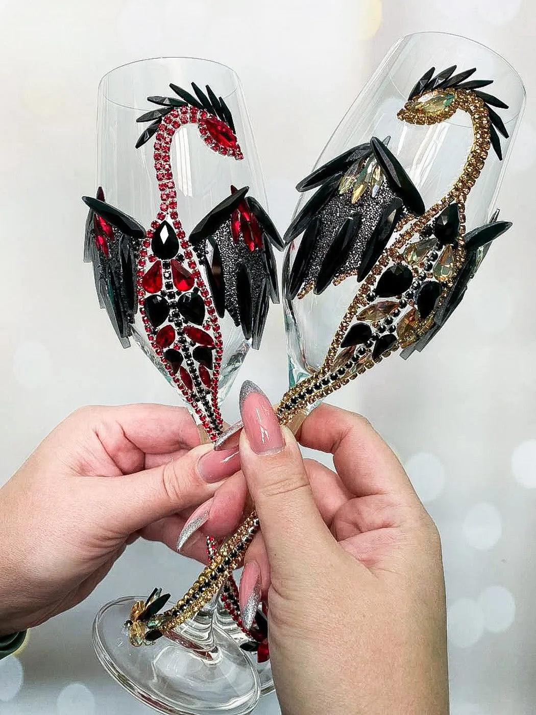 Mystic Crystal Dragon Stemware Collection Highlight