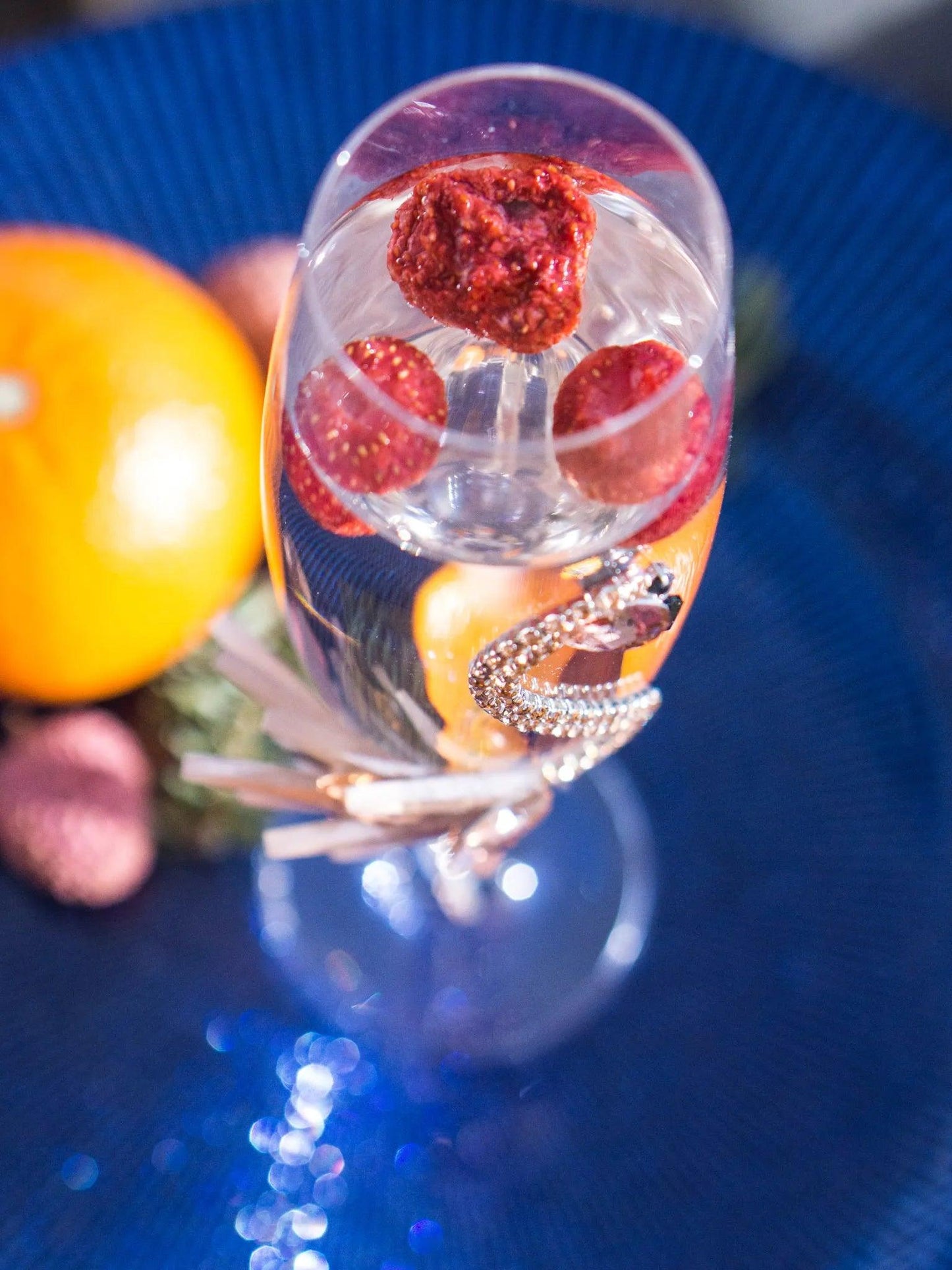 Personalized Wine Glass with Crystal Pink Flamingo