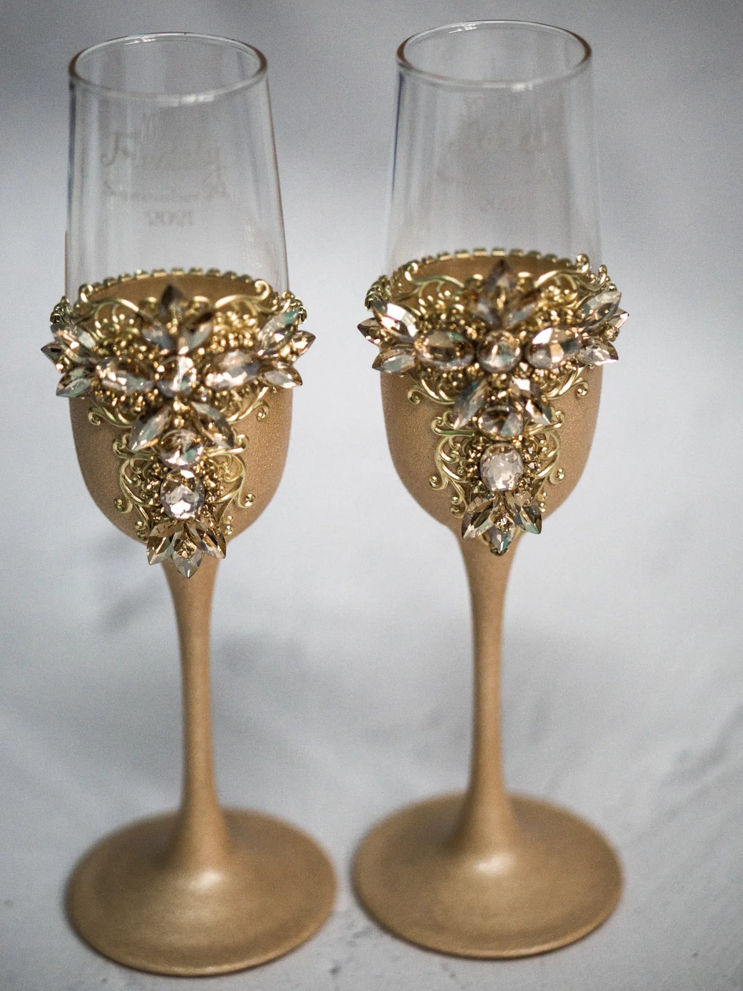 Gloria Gold Champagne Glasses - Set of 2