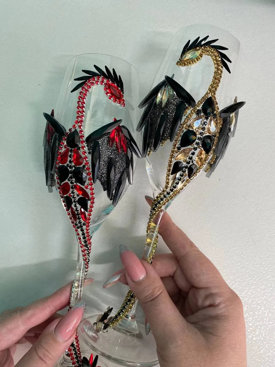 Golden Gleam Noir: Dragon Lover's Elixir Glass