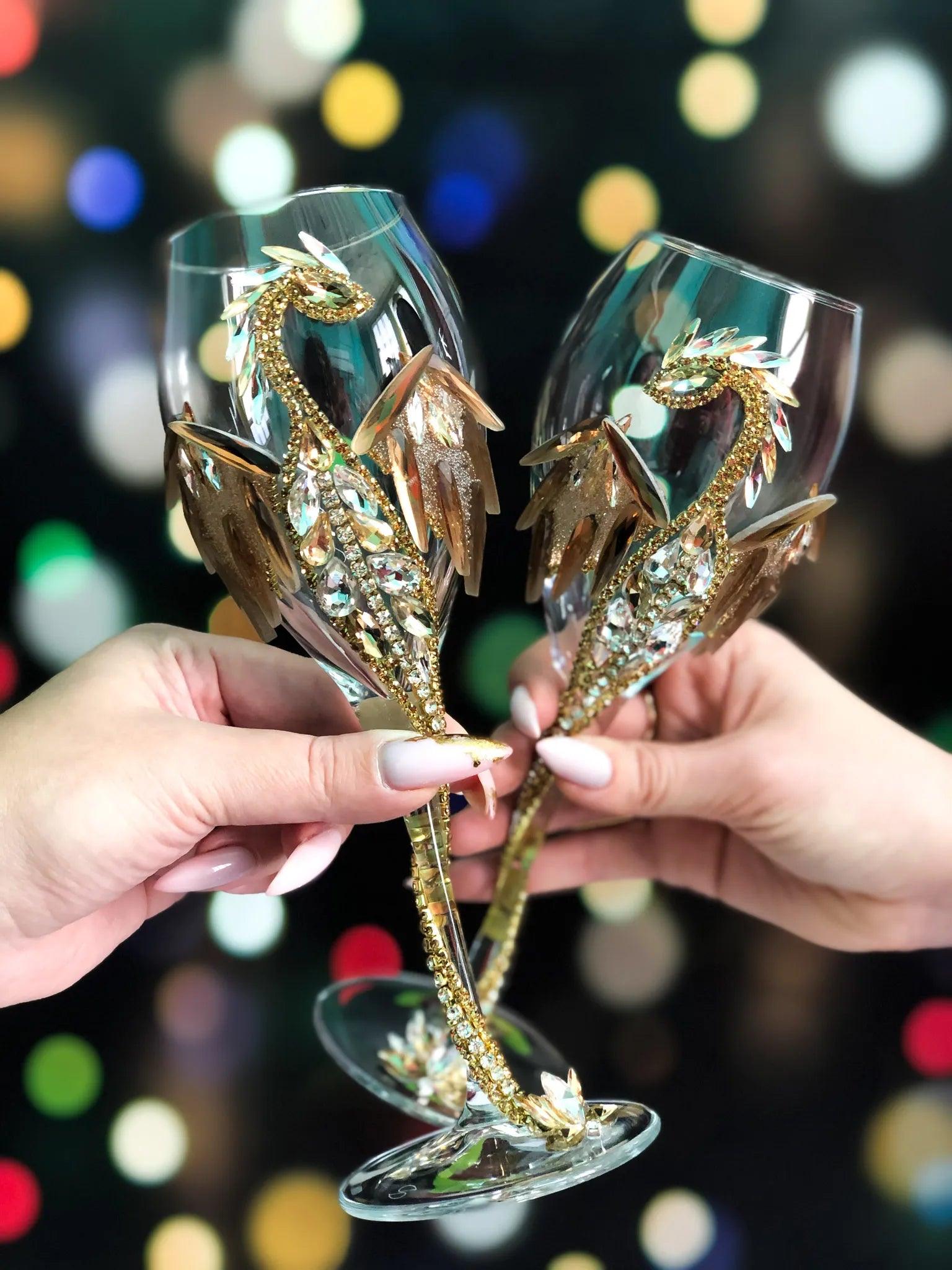Golden Glimmer: Dragon-Adorned Wine Goblet