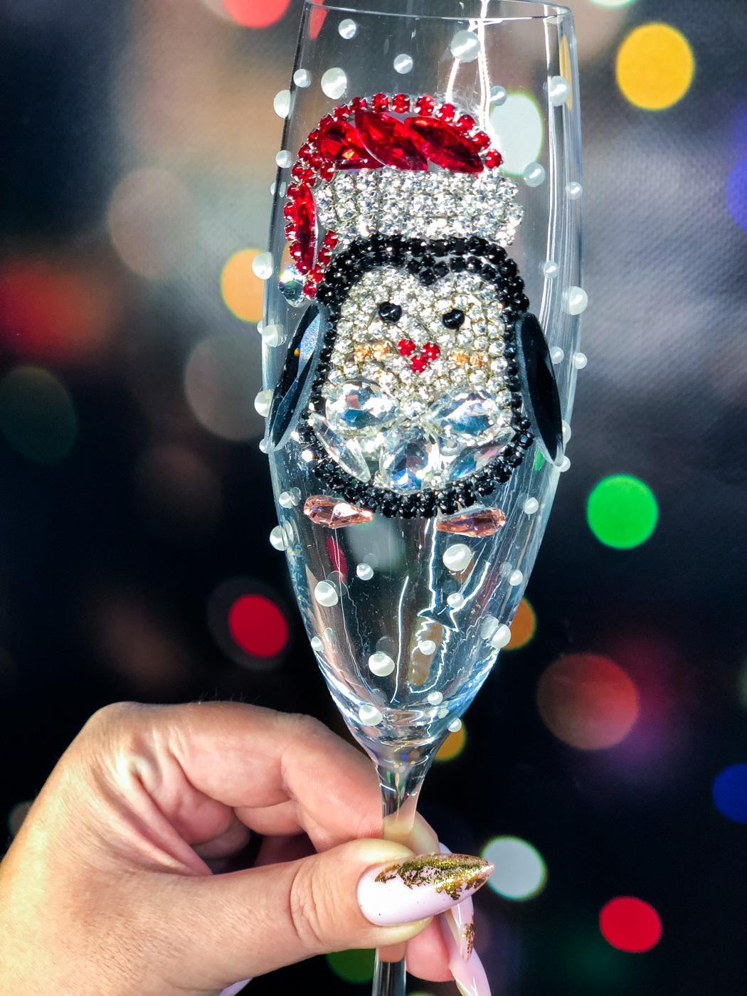 Jolly Penguin Champagne Glass πΎπ§βοΈπ