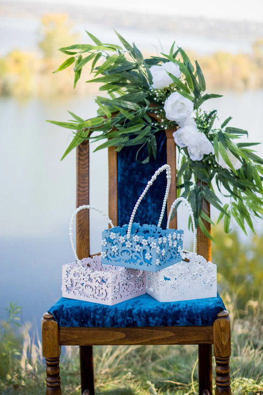 Pearl Unique Flower Girl Baskets