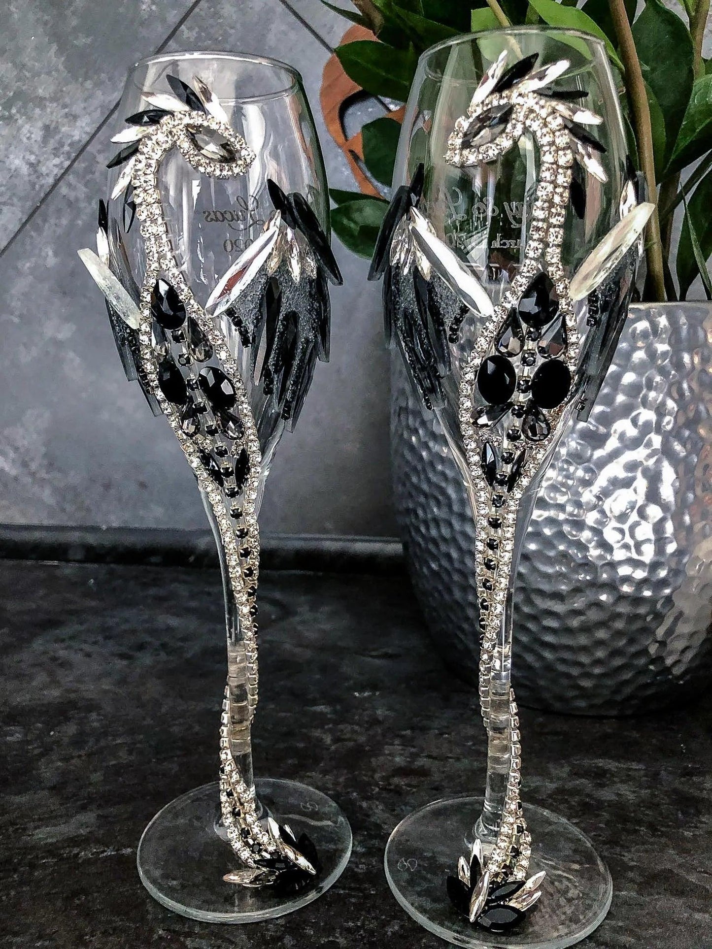 Silver Serenity: Dragon-Adorned Elegance