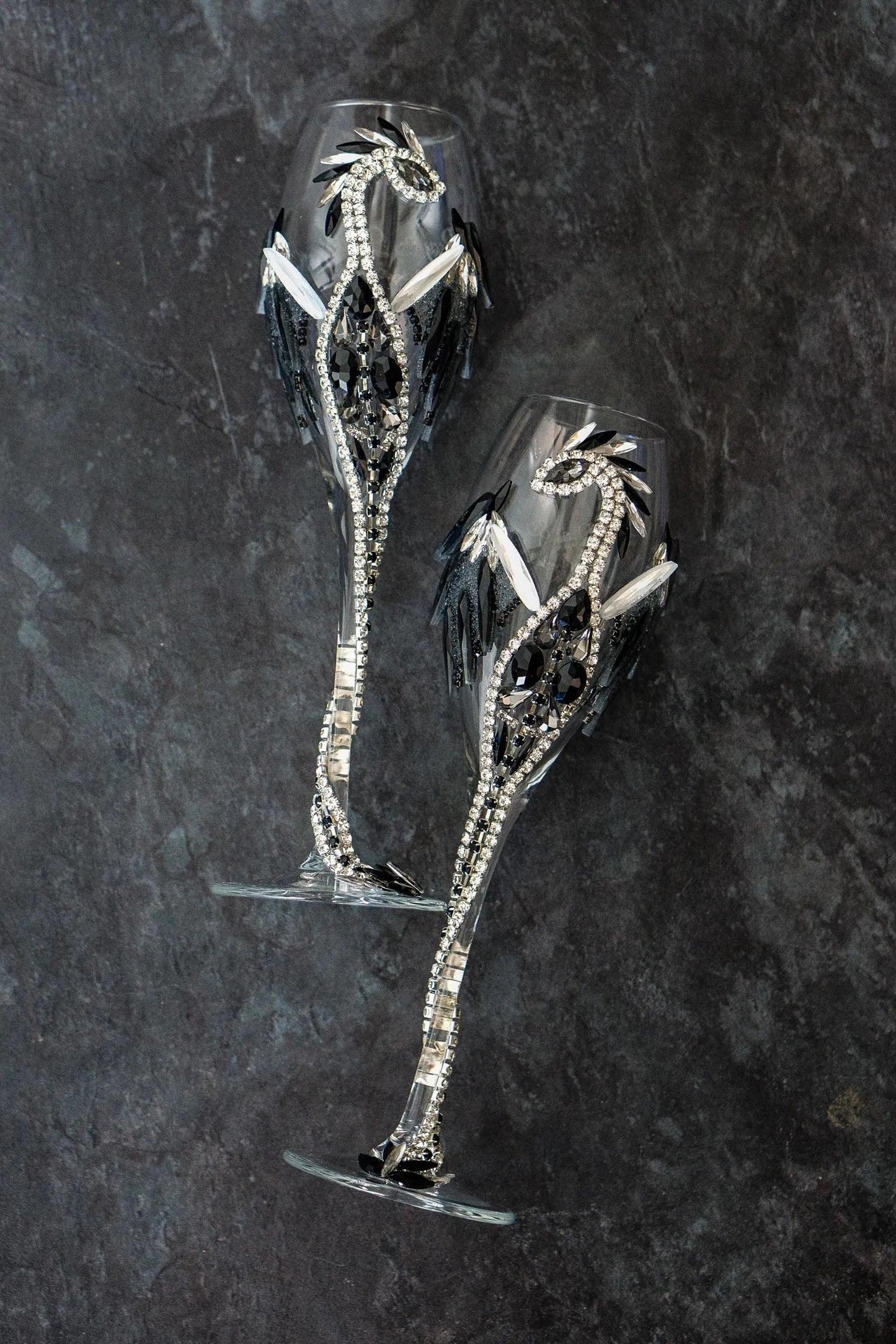 Silver Serenity: Dragon-Adorned Elegance