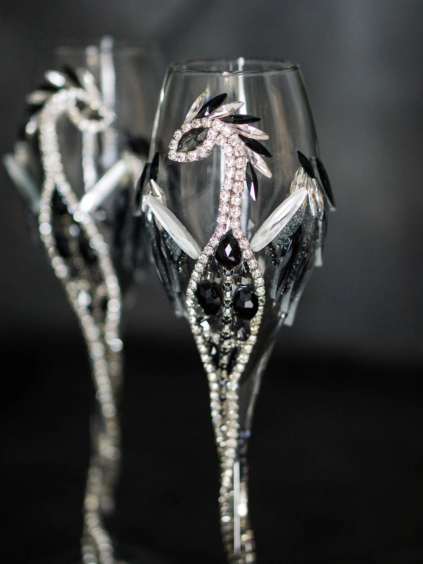 Silver Serenity: Dragon-Adorned Elegance