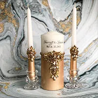 unity ceremony: custom unity candle, unity sand set