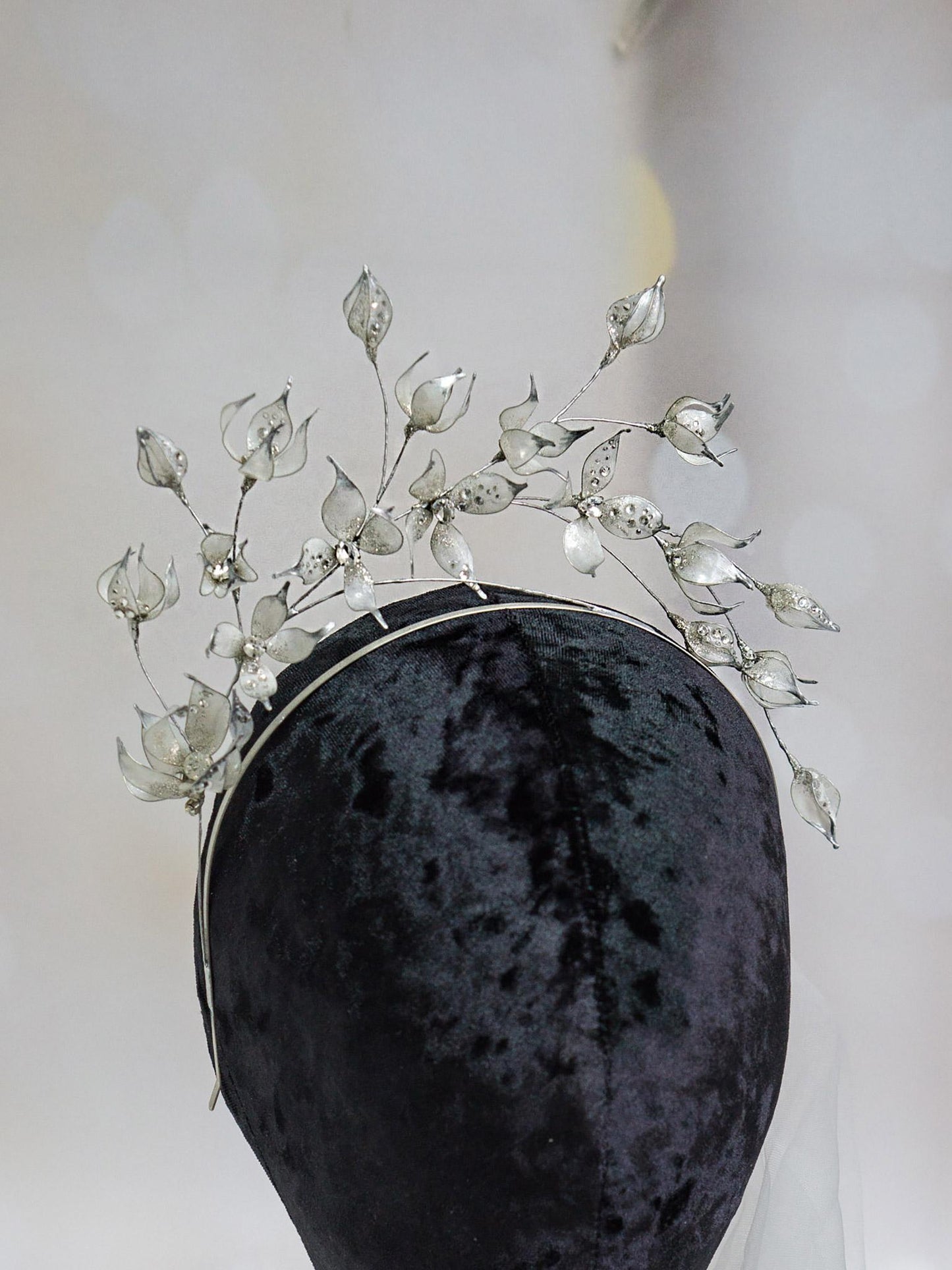 Ethereal White Flower Halo Headband for Brides