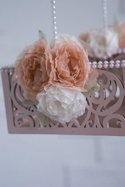 Wedding ceremony flower girl basket