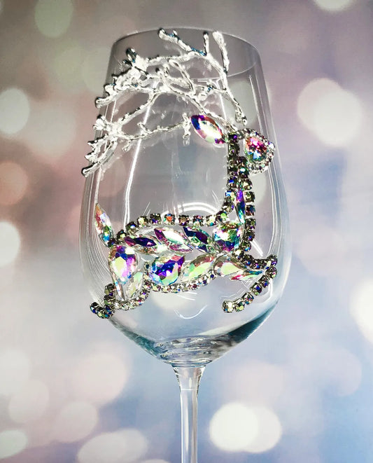 Personalized Crystal Christmas Tree Champagne Glasses – DiAmoreDS