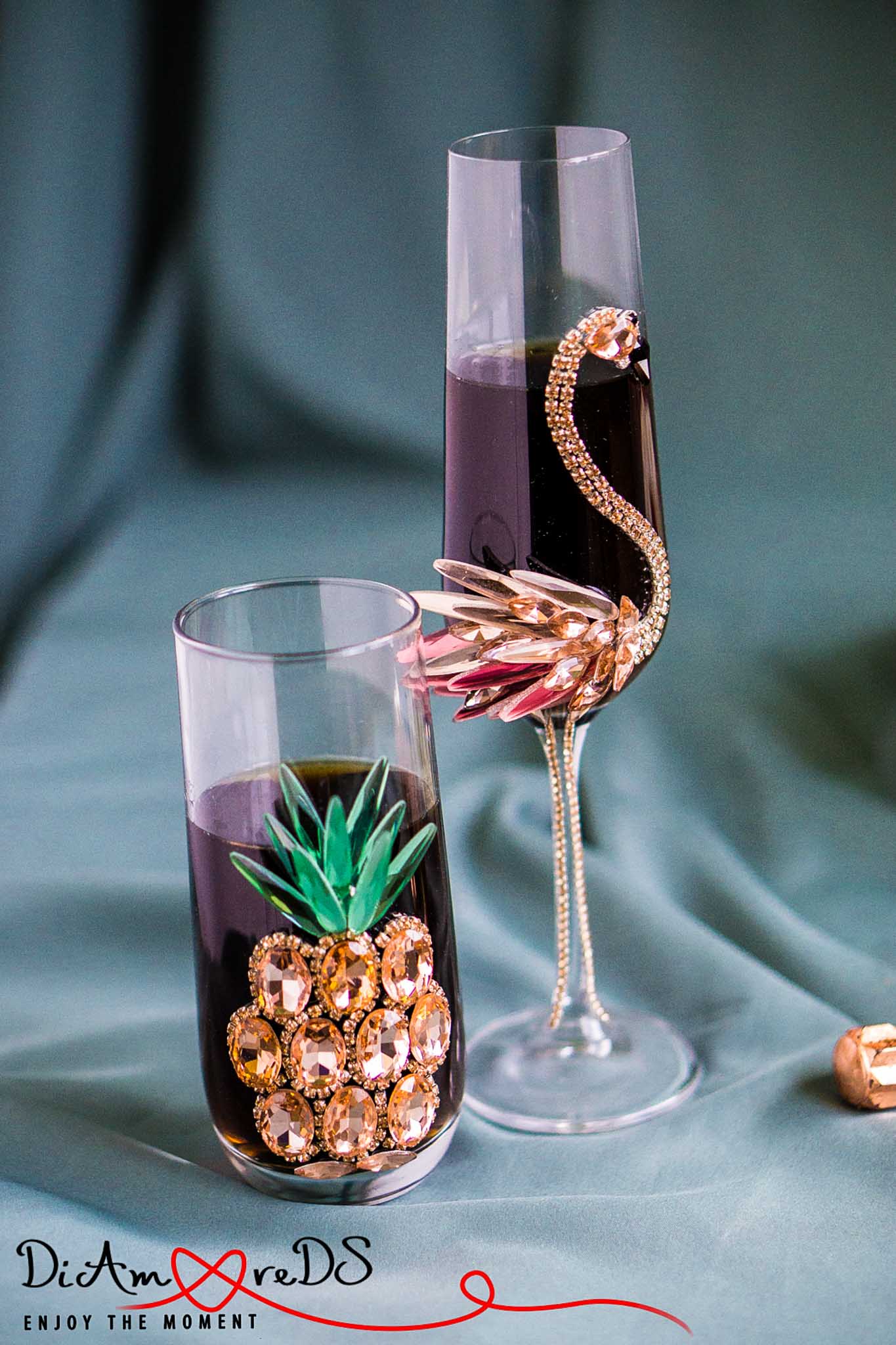 Wedding party glassware 