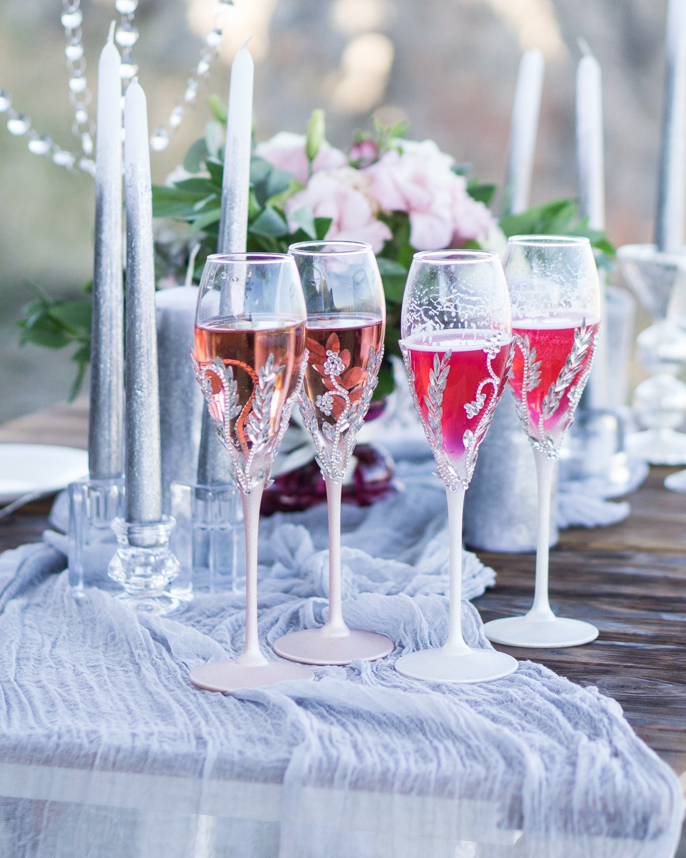 Crystal Pink Flamingo Champagne Flutes - Personalized Wine Glass – DiAmoreDS