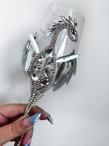 Enchanting Crystal Dragon Champagne Glass from DiAmoreDS