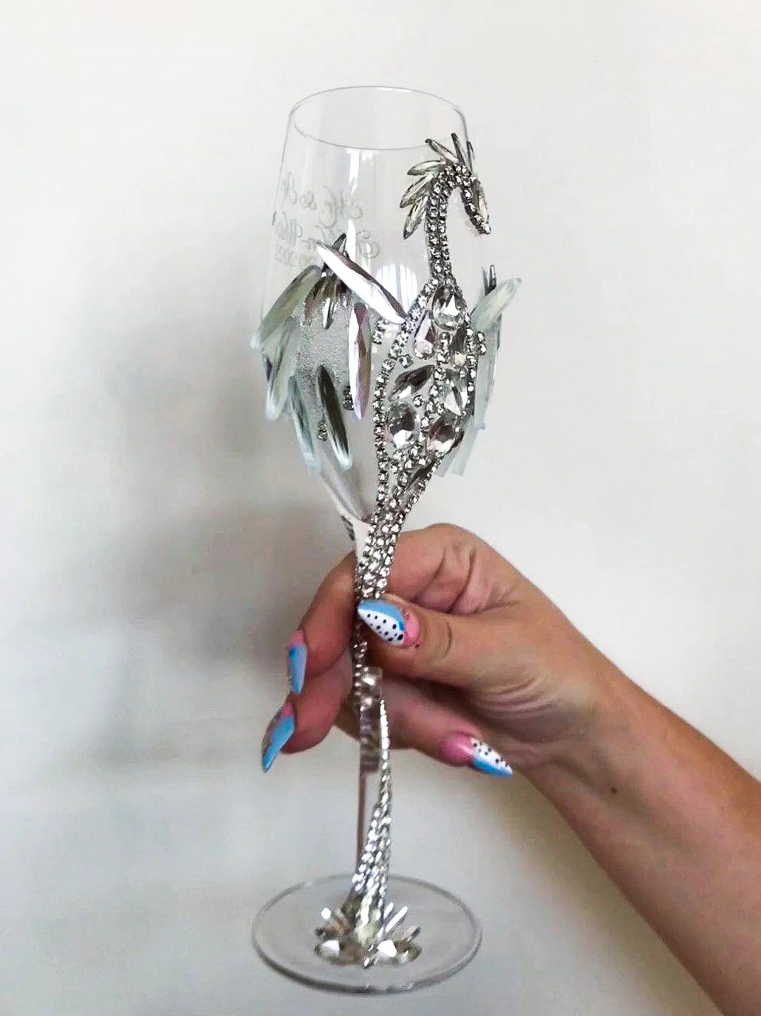 Whispering Tales of Elegance: Crystal Dragon-Adorned Glass