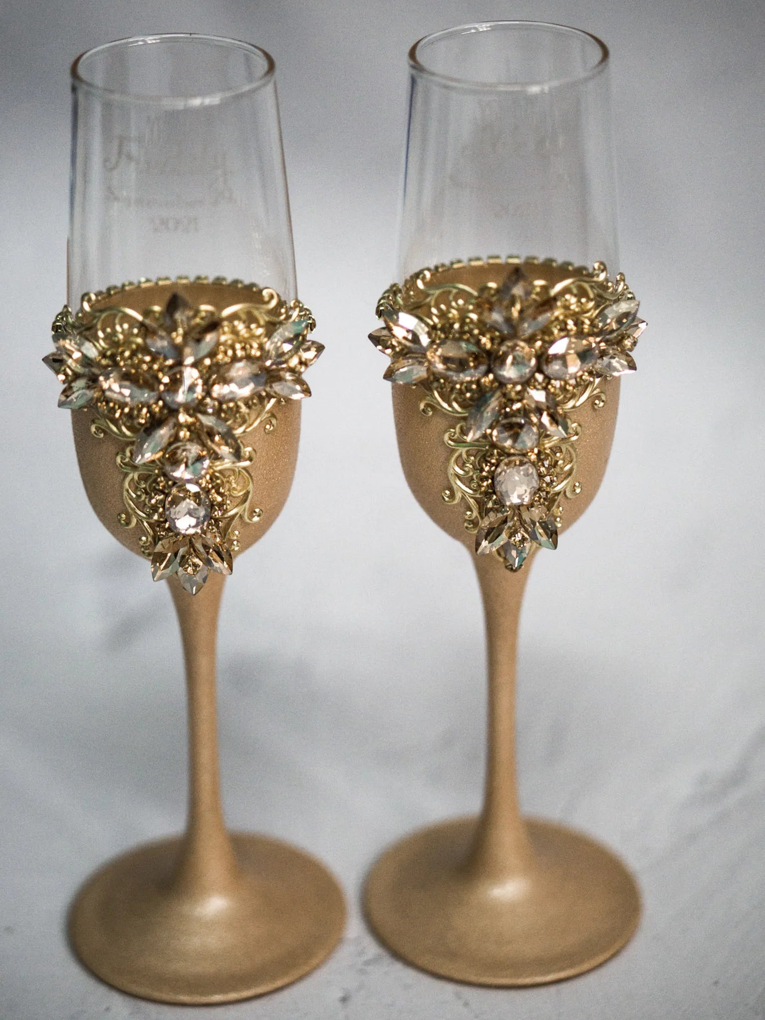 Gloria Gold Champagne Glasses