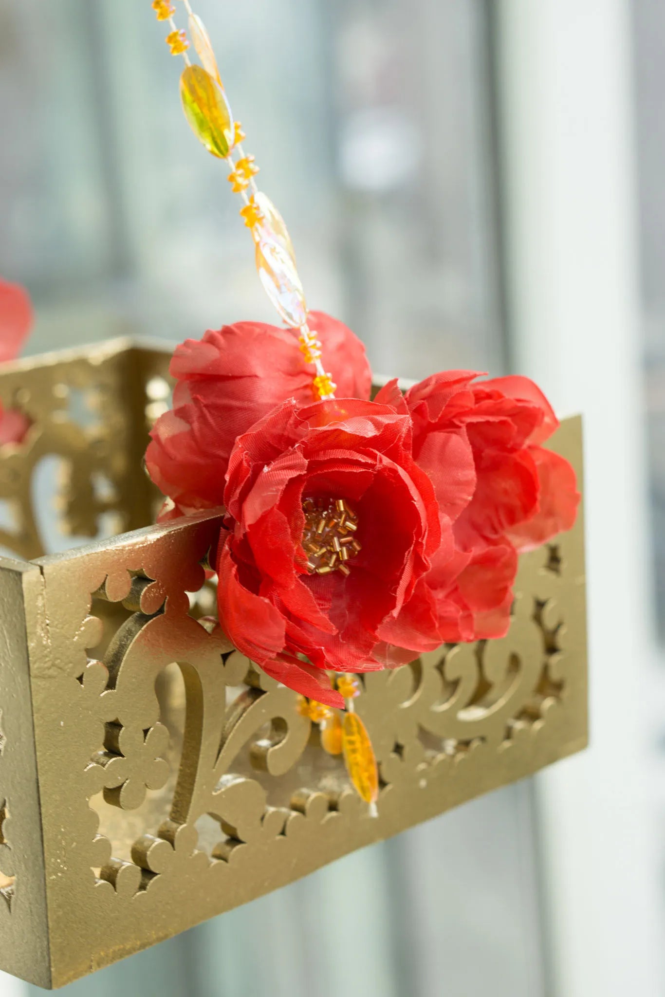 Whimsical Wooden Basket for Wedding Flowers