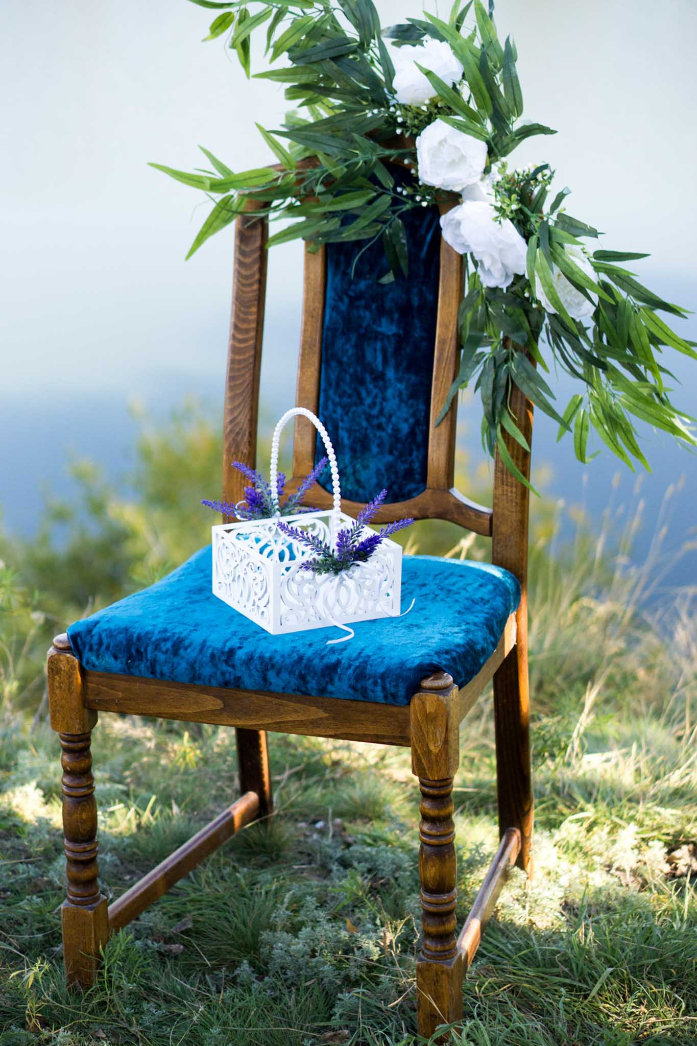 Lavender-themed Wedding Flower Basket