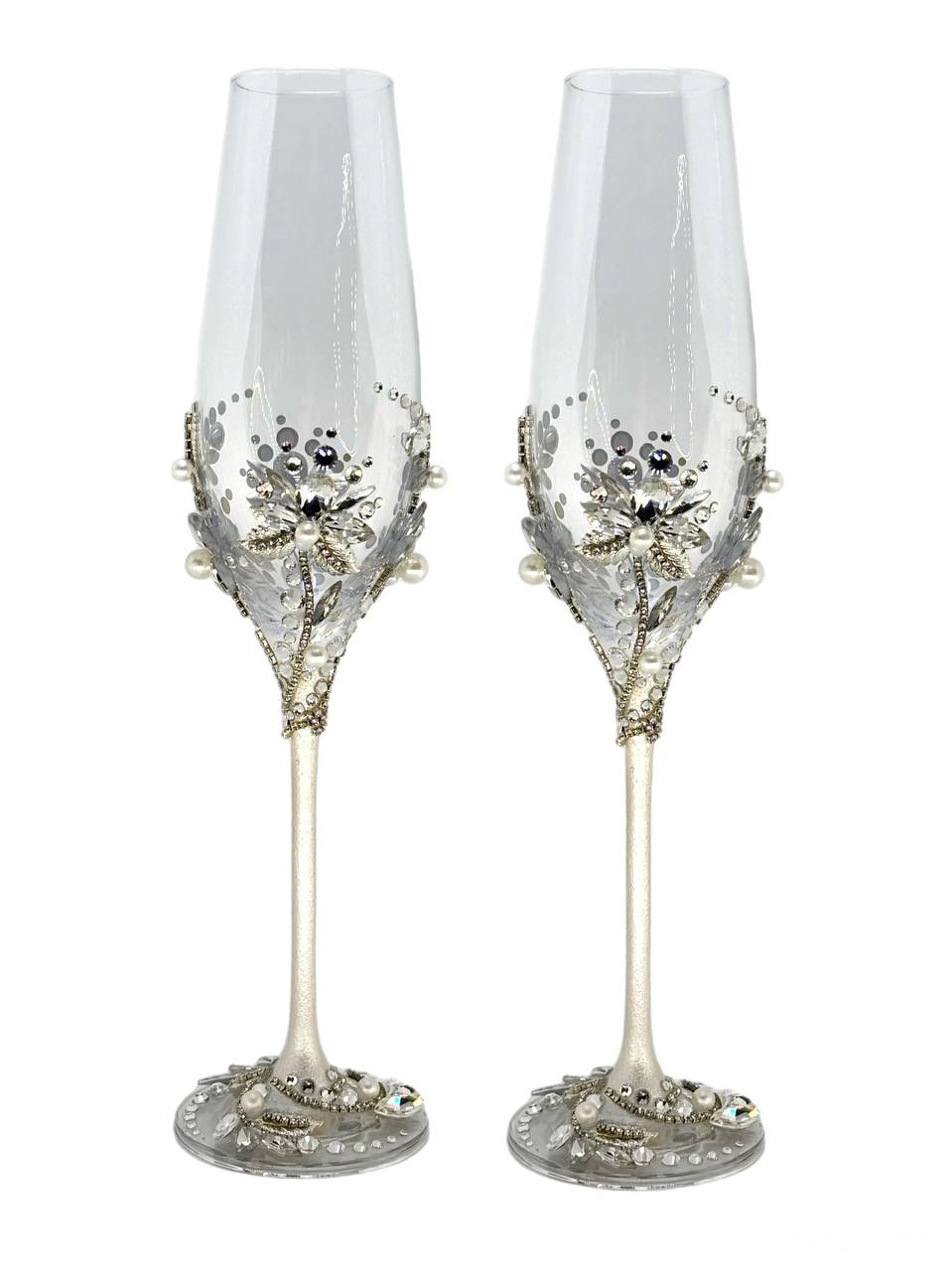 Wedding Flutes Set-Silver-082 main image 1