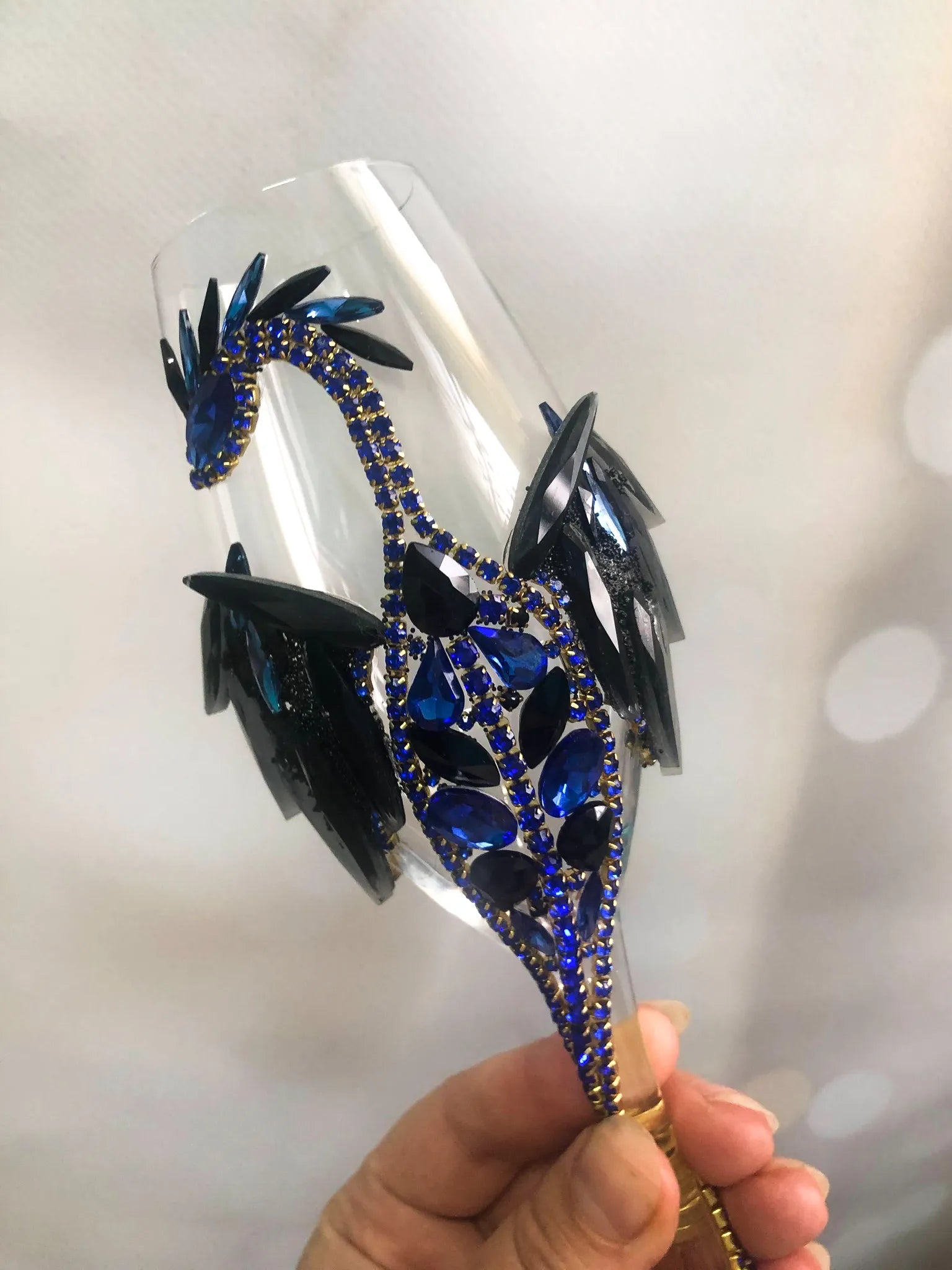 Rhinestone dragon flute with personalized touch