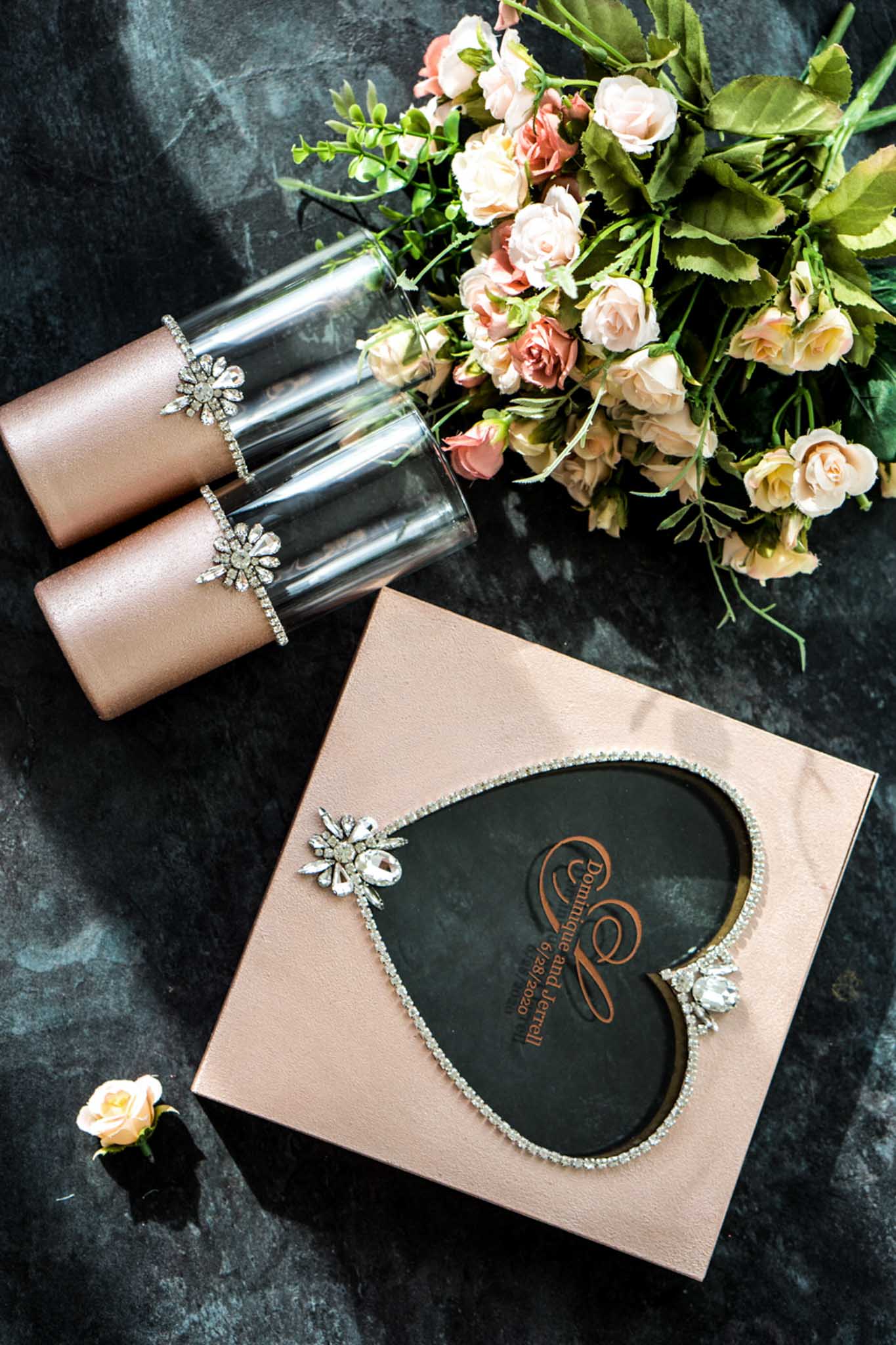 Amanda's deluxe rose gold sand ceremony collection