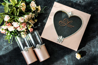 Elegant rose gold wedding sand ceremony kit
