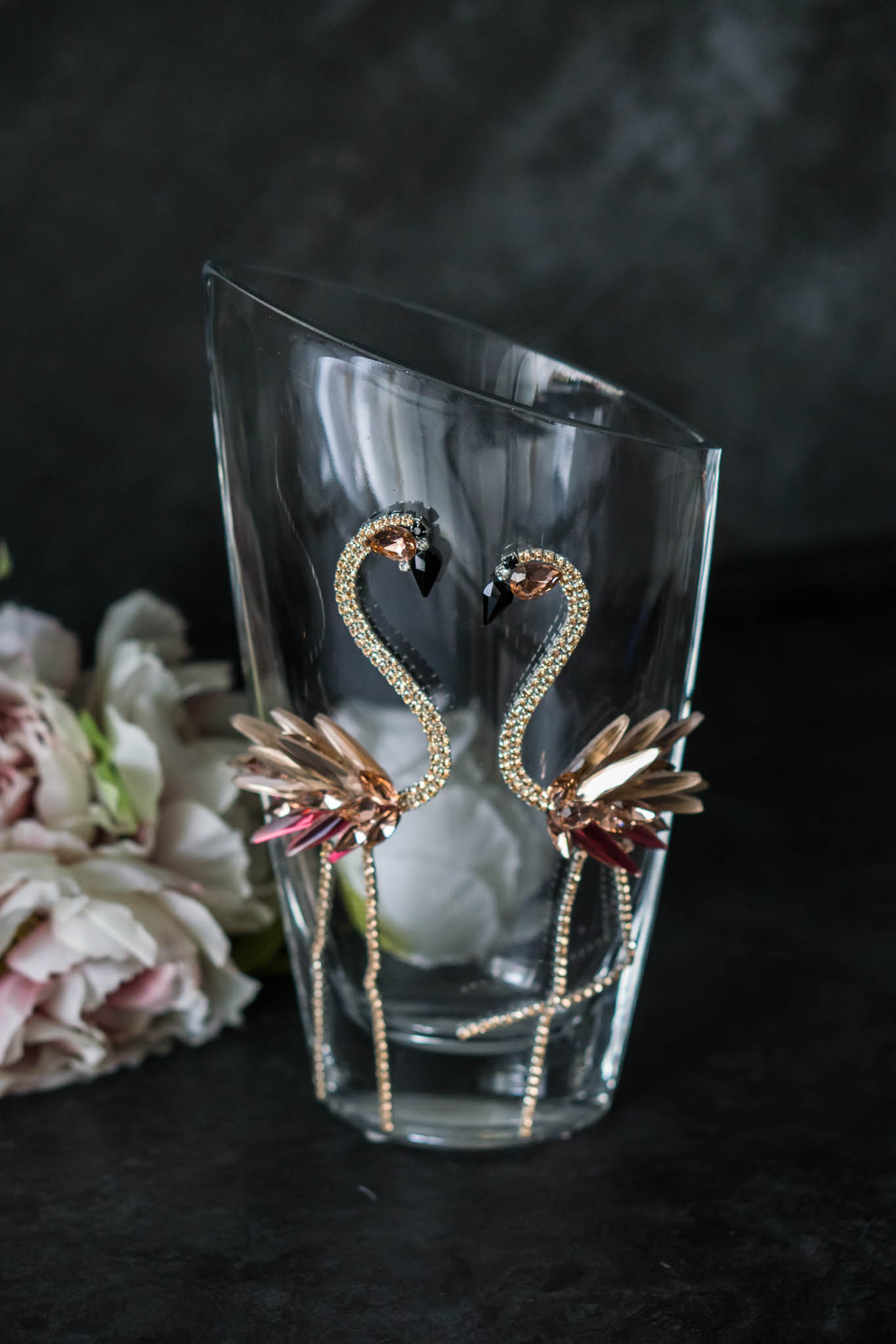 Personalized crystal vase 