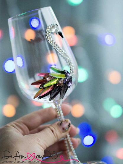 Eye-catching Rainbow Wine Glass